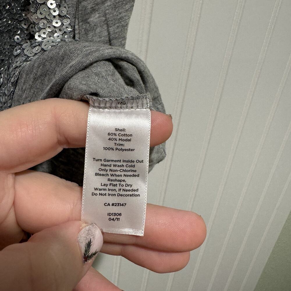 Talbots Silver Sequined Knit Tank NEW Plus Size 1X - Picture 5 of 6